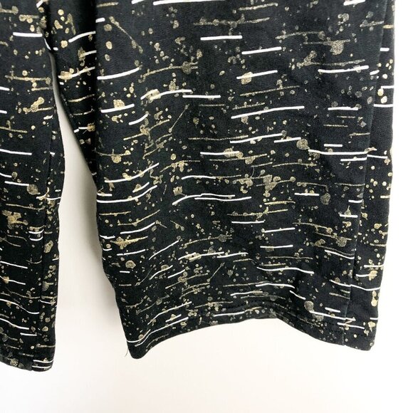Legendary Status Metallic Paint Splatter Athletic Shorts Black Gold Medium Mens - Picture 4 of 7